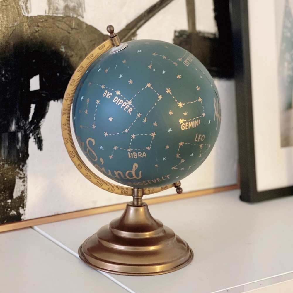 Anthropologie Hand Painted Constellation Globe